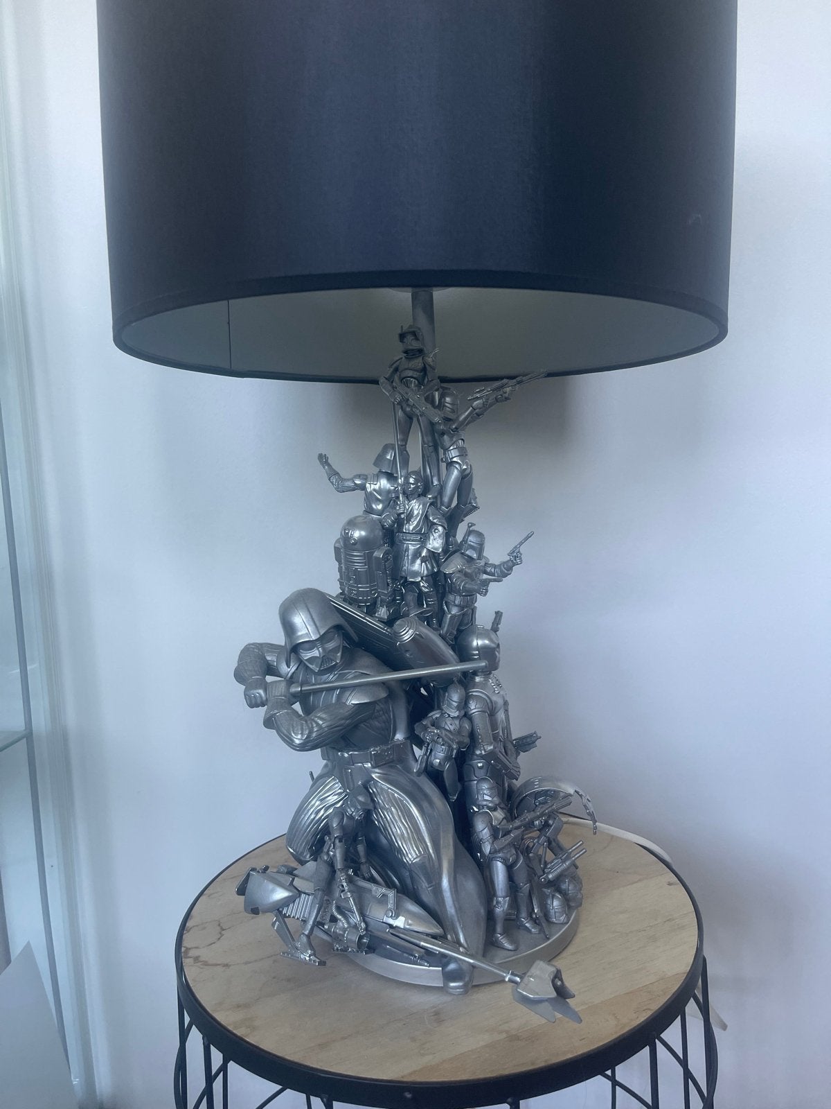Star Wars Tafellamp met Figuren - Uniek Design, Kunststof, Ophalen of Verzenden, Zo goed als nieuw, Modern