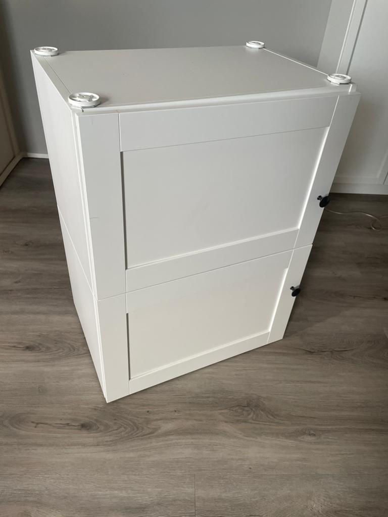2x IKEA Platsa Witte kast met twee deuren en planken, Ophalen, Gebruikt