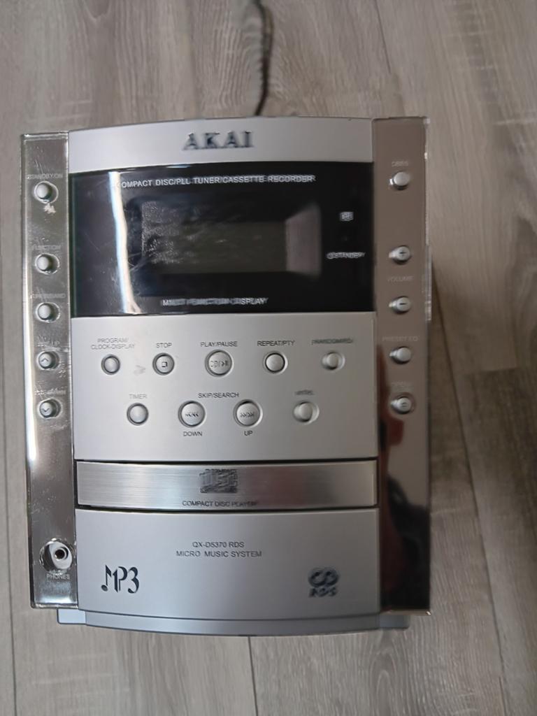Akai QX-D5370 RDS Micro Muzieksysteem met MP3, Audio, Tv en Foto, Stereo-sets, Gebruikt, Tuner of Radio, Microset, Ophalen of Verzenden