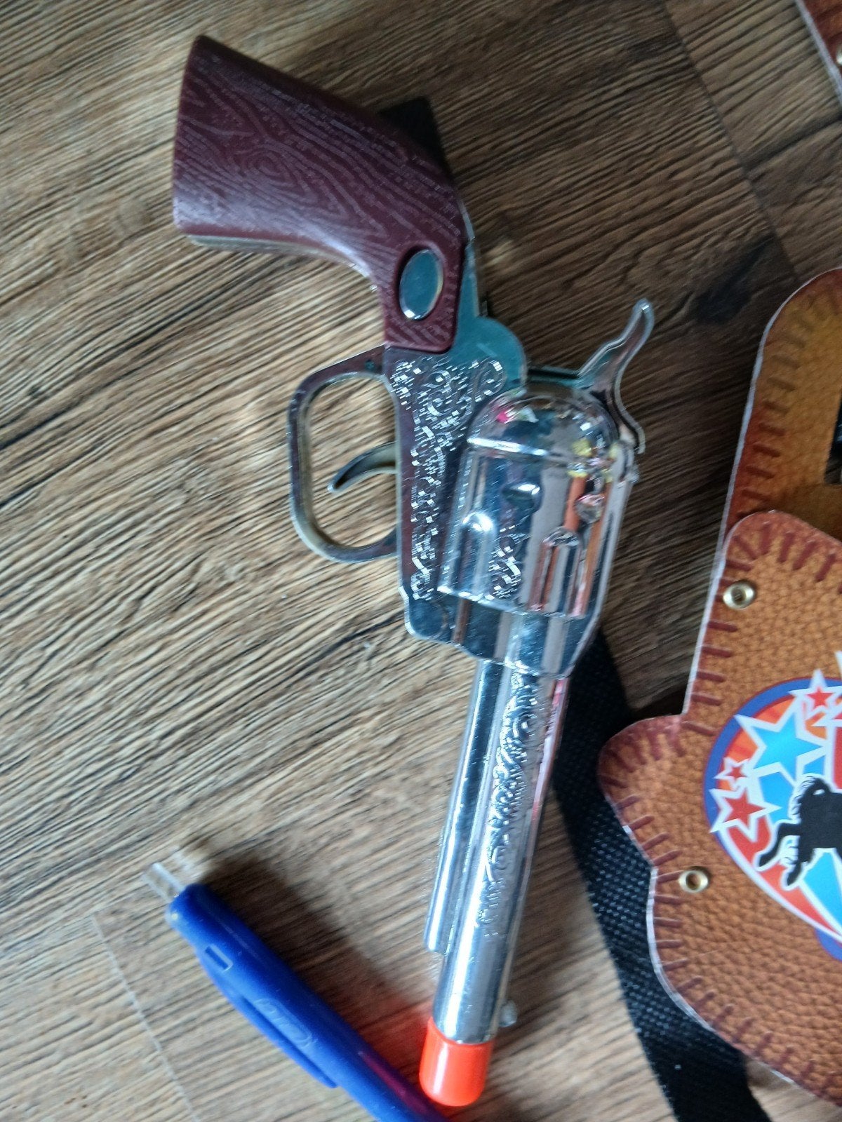 Cowboy pistool met riem - Gebruikt, Ophalen of Verzenden, Gebruikt
