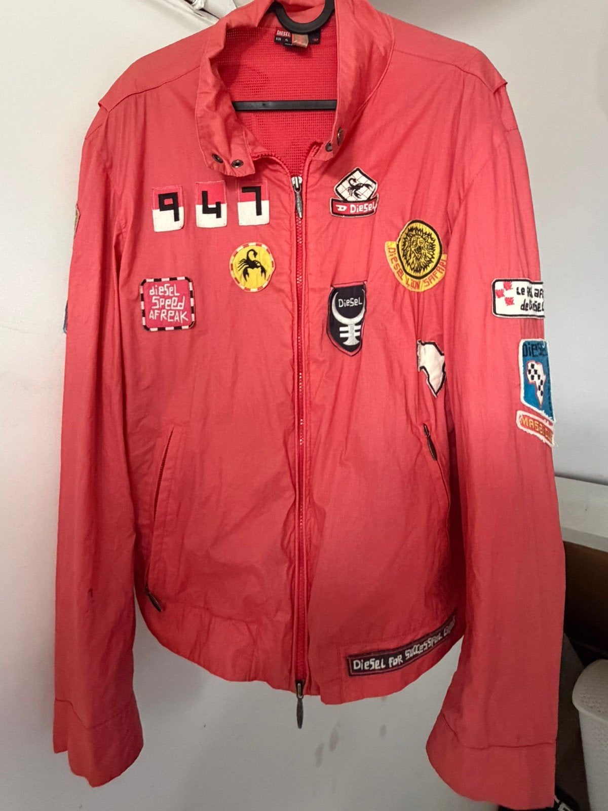 Diesel Racing Jacket met Patches - Maat XL, Diesel, Maat 56/58 (XL), Ophalen of Verzenden, Gedragen