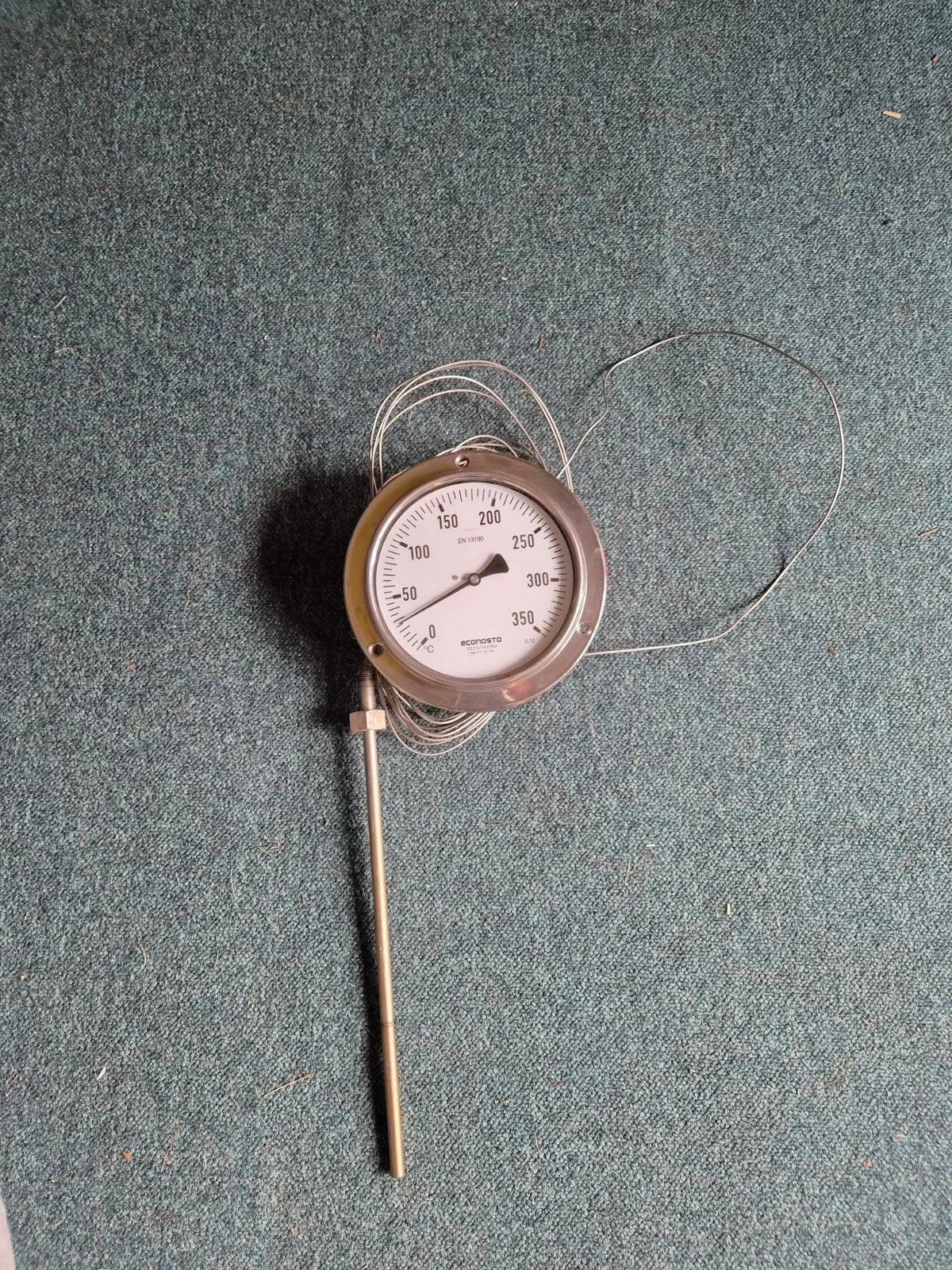 Industriële thermometer uit oude stoomketel, Ophalen of Verzenden, Gebruikt