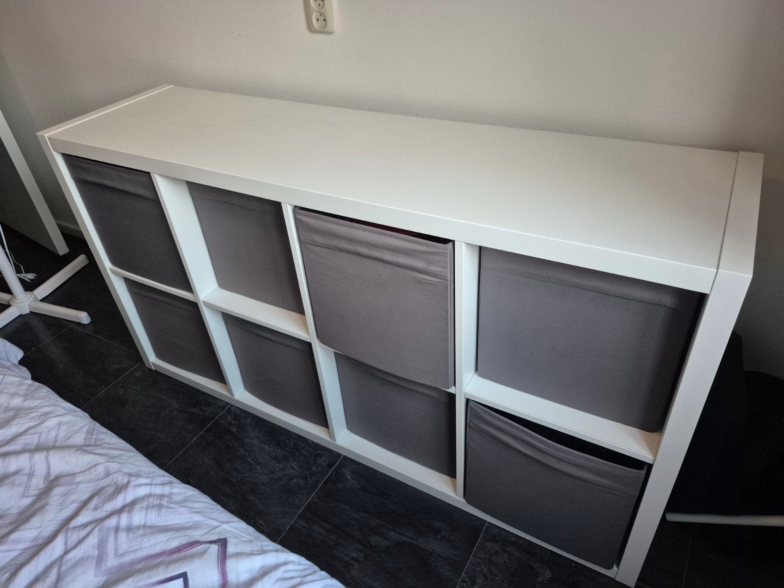 Ikea kast KALLAX met DRÖNA mandjes, Ophalen, Zo goed als nieuw