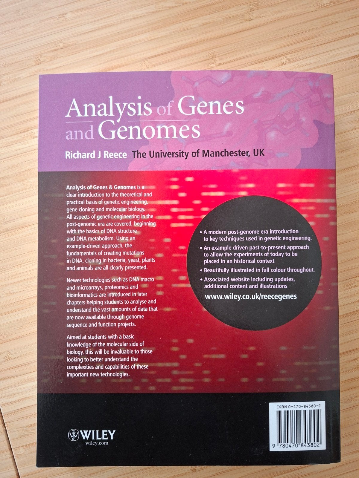 Foto 2 van Analysis of Genes and Genomes - Richard J Reece