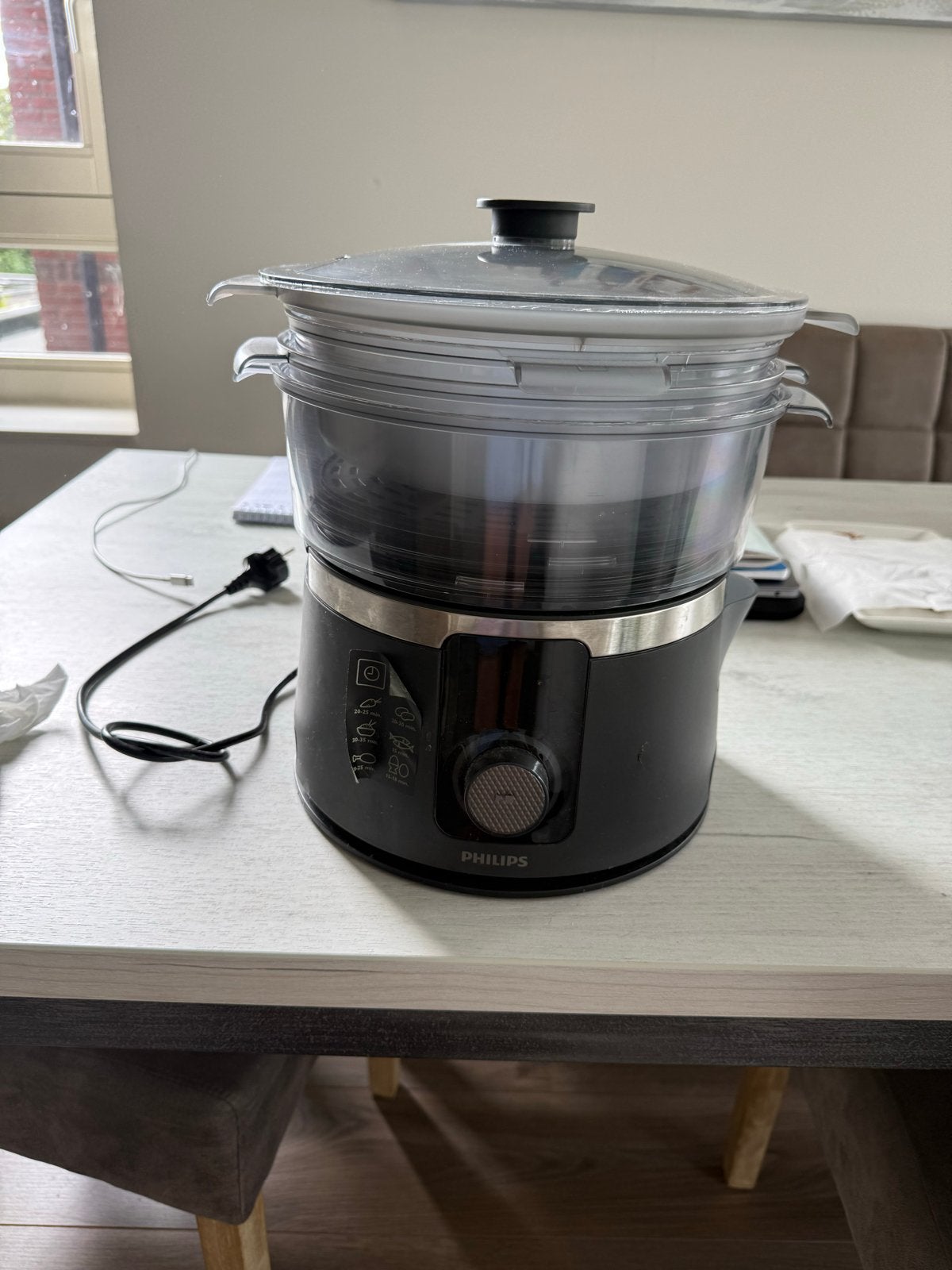 Philips Stoomkoker met 2 lagen - Ideaal voor gezond koken, Ophalen, Gebruikt, Kledingstomer