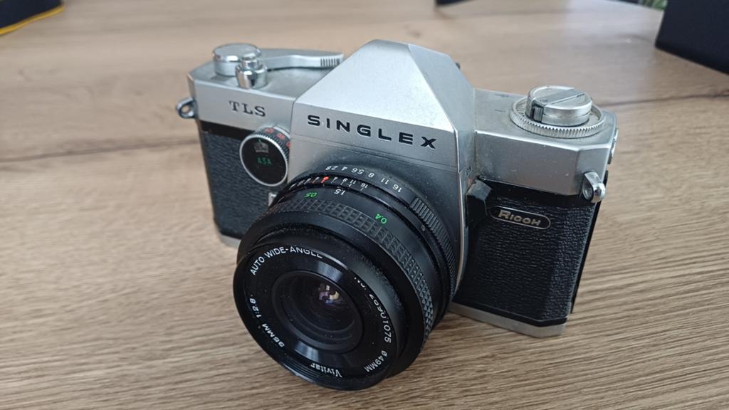Ricoh singlex TLS met 35mm 2.8, Ophalen of Verzenden, Compact, Overige Merken
