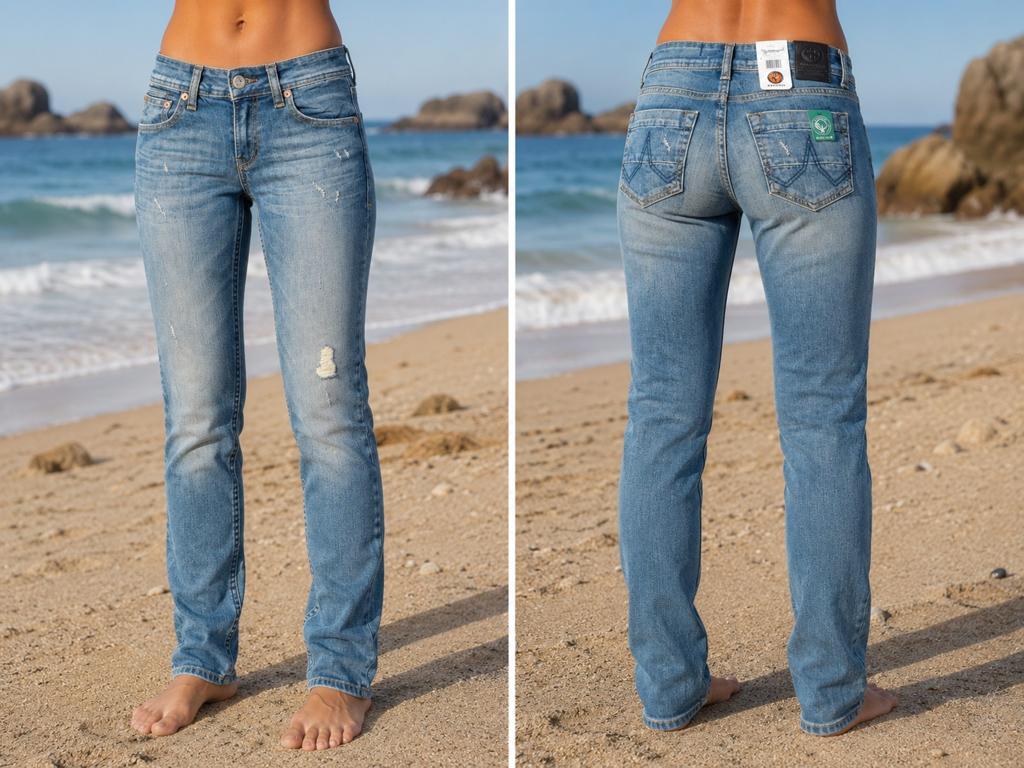 KUYICHI Linda mid-slim jeans W28 L34, Blauw, KUYICHI, Nieuw, Ophalen of Verzenden