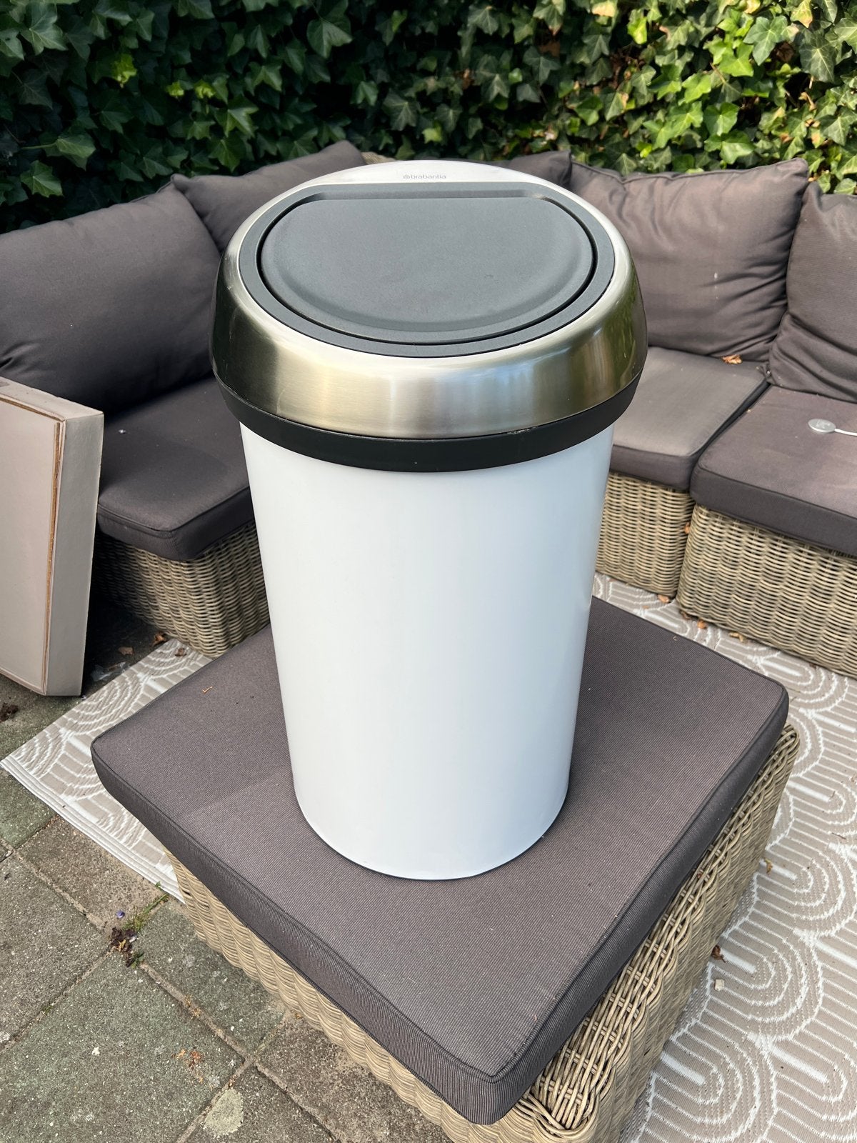 Brabantia Prullenbak 50-60L - Zo goed als nieuw, 40 liter of meer, Ophalen, Zo goed als nieuw, Metaal