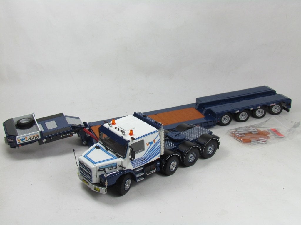 Scania T143 8x4 met Nooteboom  dieplader Van Wijgerden, Ophalen of Verzenden, Nieuw, Bus of Vrachtwagen, Wsi