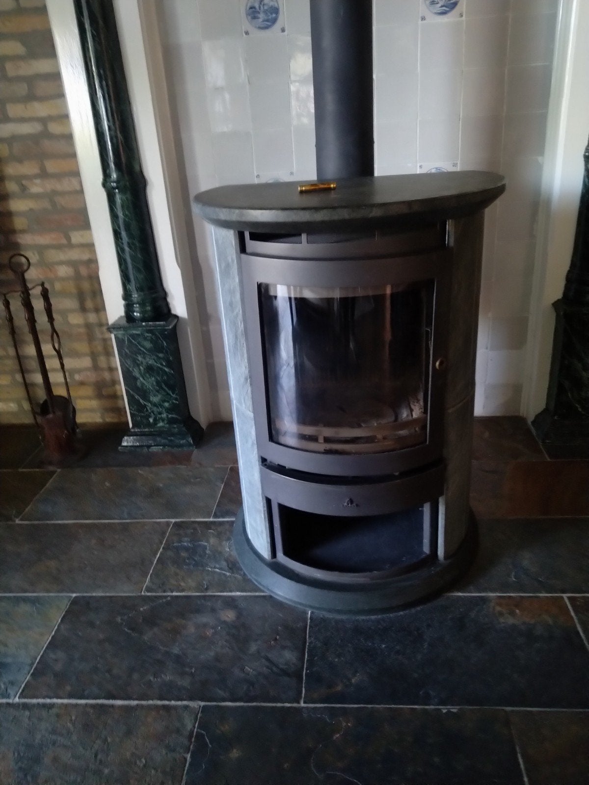 Barbas eco 500 met speksteen te koop, Ophalen, Gebruikt, Hout, Houtkachel