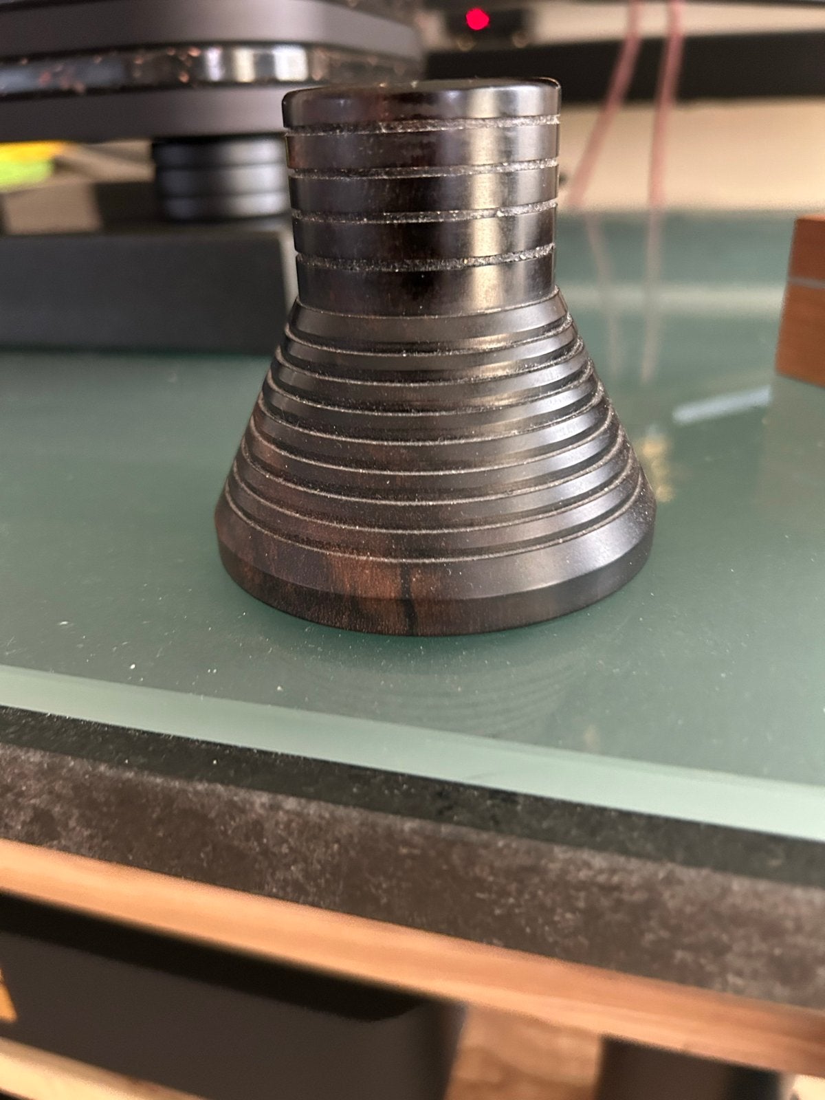 Shun Mook platen puck van echt ebbenhout (replica), Ophalen of Verzenden, Zo goed als nieuw, Platenspeler-onderdeel, Overige merken