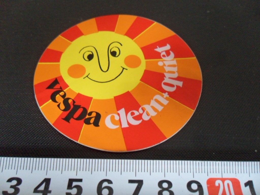 sticker VESPA clean + quiet *, Ophalen of Verzenden, Zo goed als nieuw