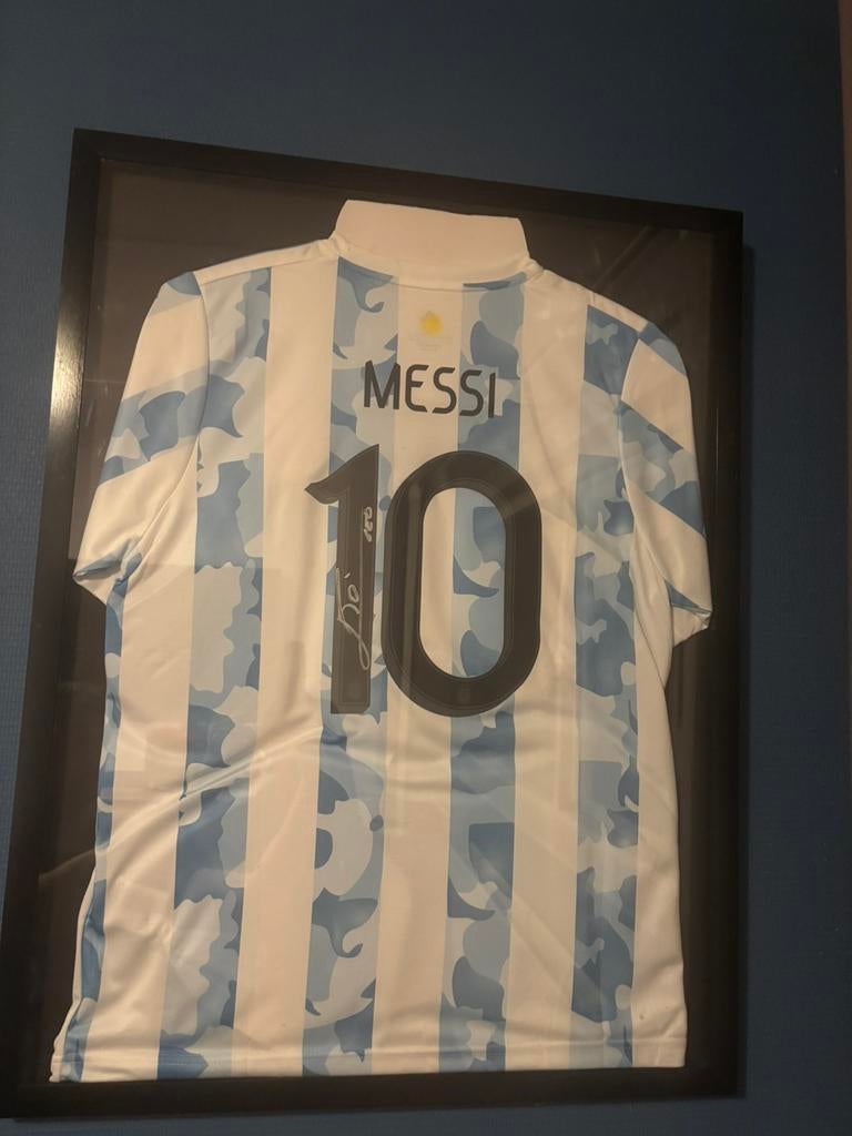 Gesigneerd messi shirt Argentinië + coa, Verzenden, Nieuw, Buitenlandse clubs, Shirt
