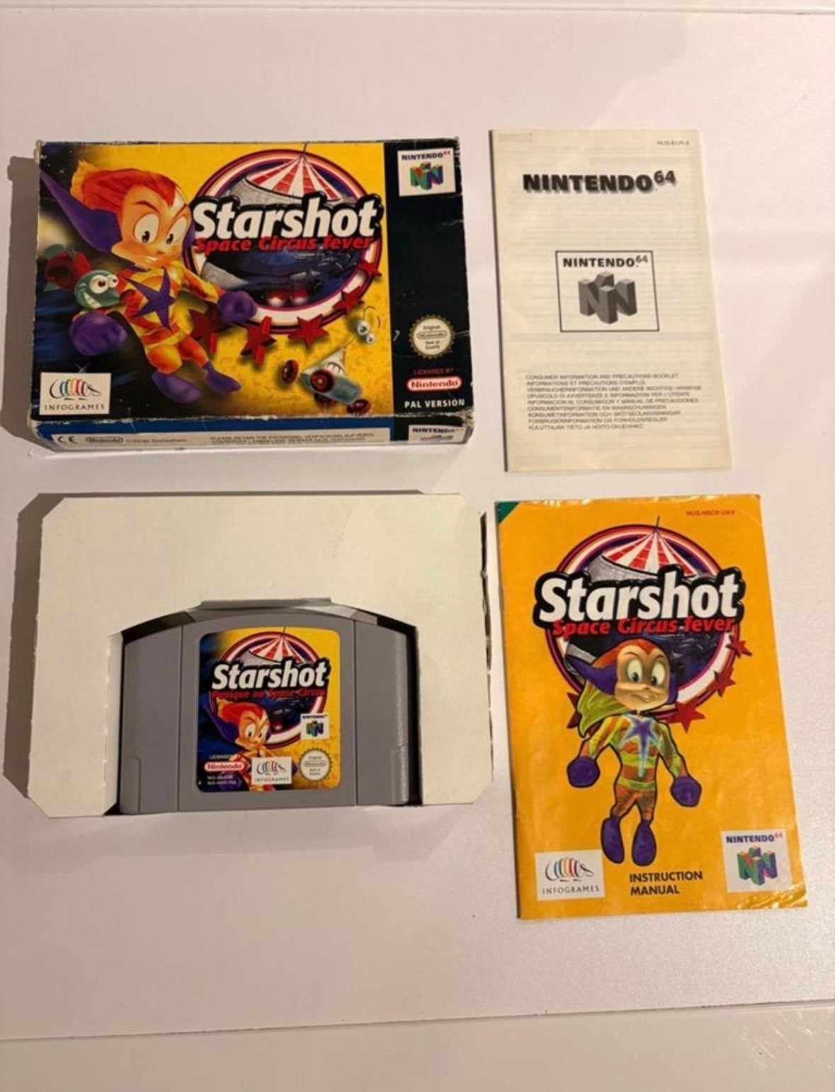 Starshot: Space Circus Fever N64 - Compleet met doos & boekj, Spelcomputers en Games, Games | Nintendo 64, 1 speler, Ophalen of Verzenden