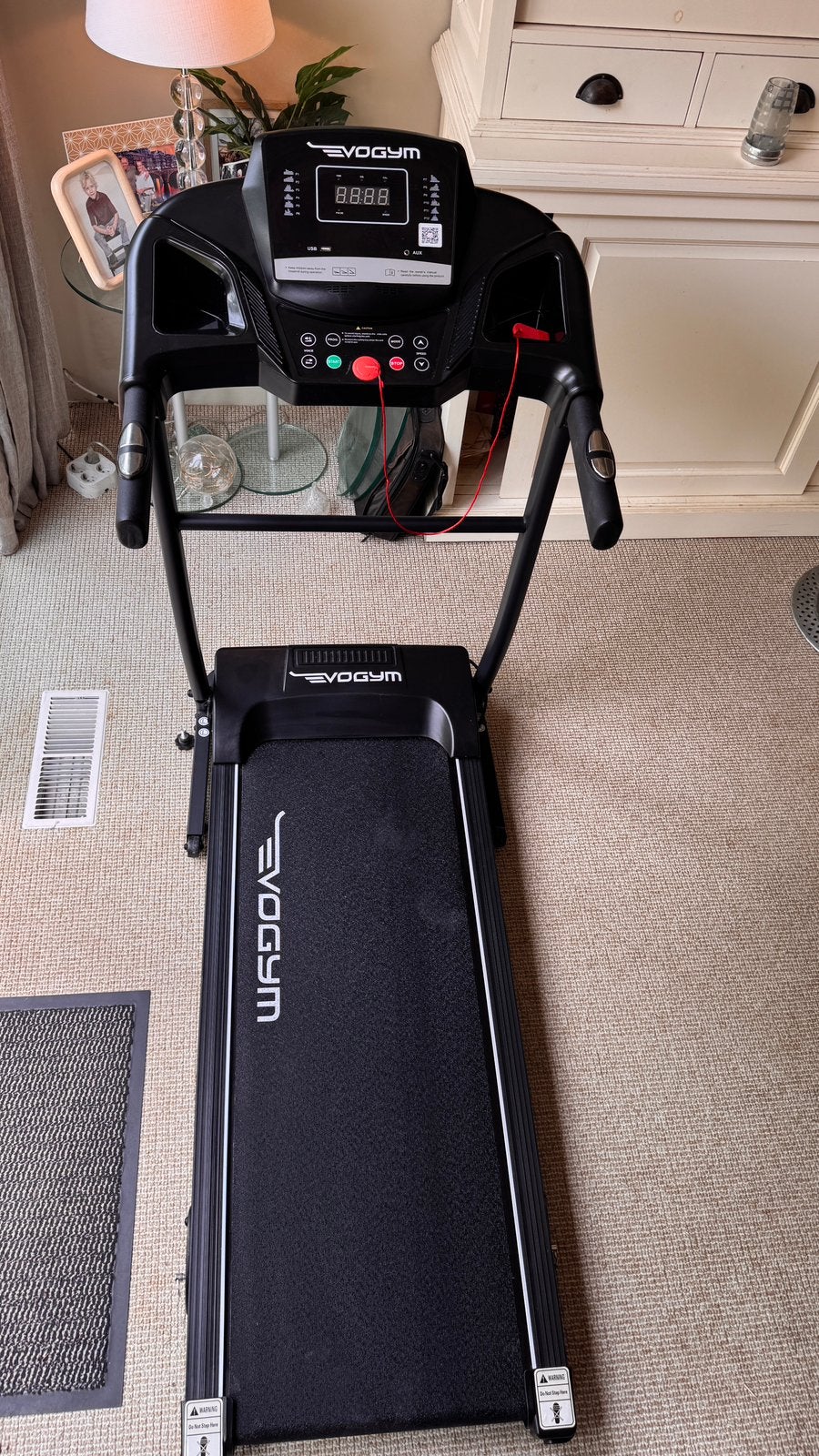 EVOGYM R-50S loopband–inklapbaar –Bluetooth -12 programma’s, Ophalen, Zo goed als nieuw, Loopband
