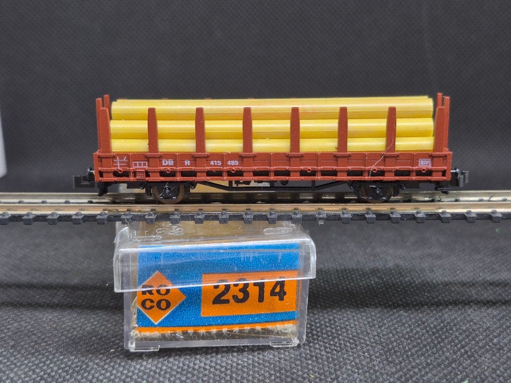 Roco 2314 - Rongenwagen R met houtlading (16815), Gebruikt, Gelijkstroom, Wagon, Ophalen of Verzenden