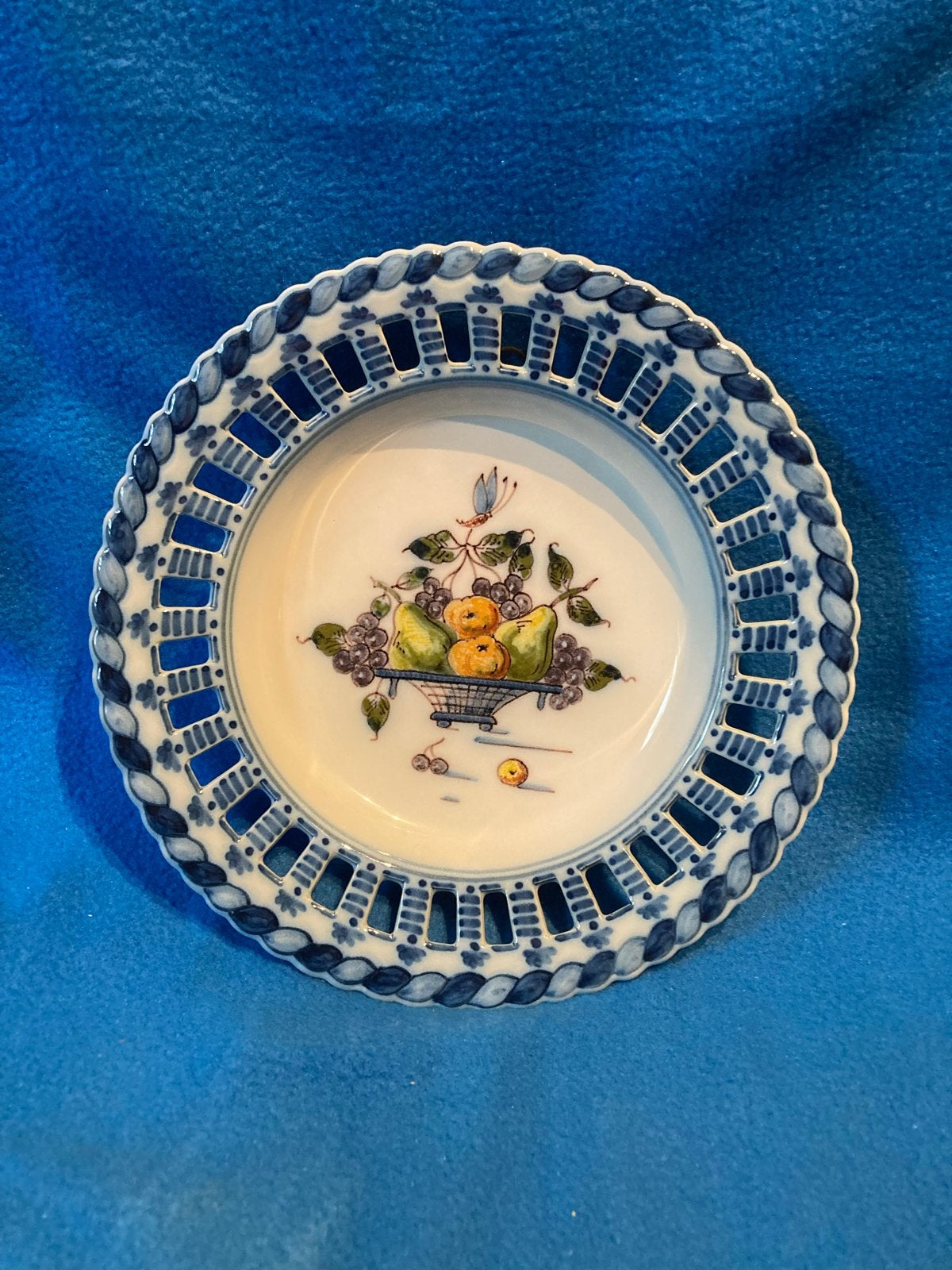 Makkum Aardewerk Sierbord met Fruitmotief, Antiek en Kunst, Ophalen