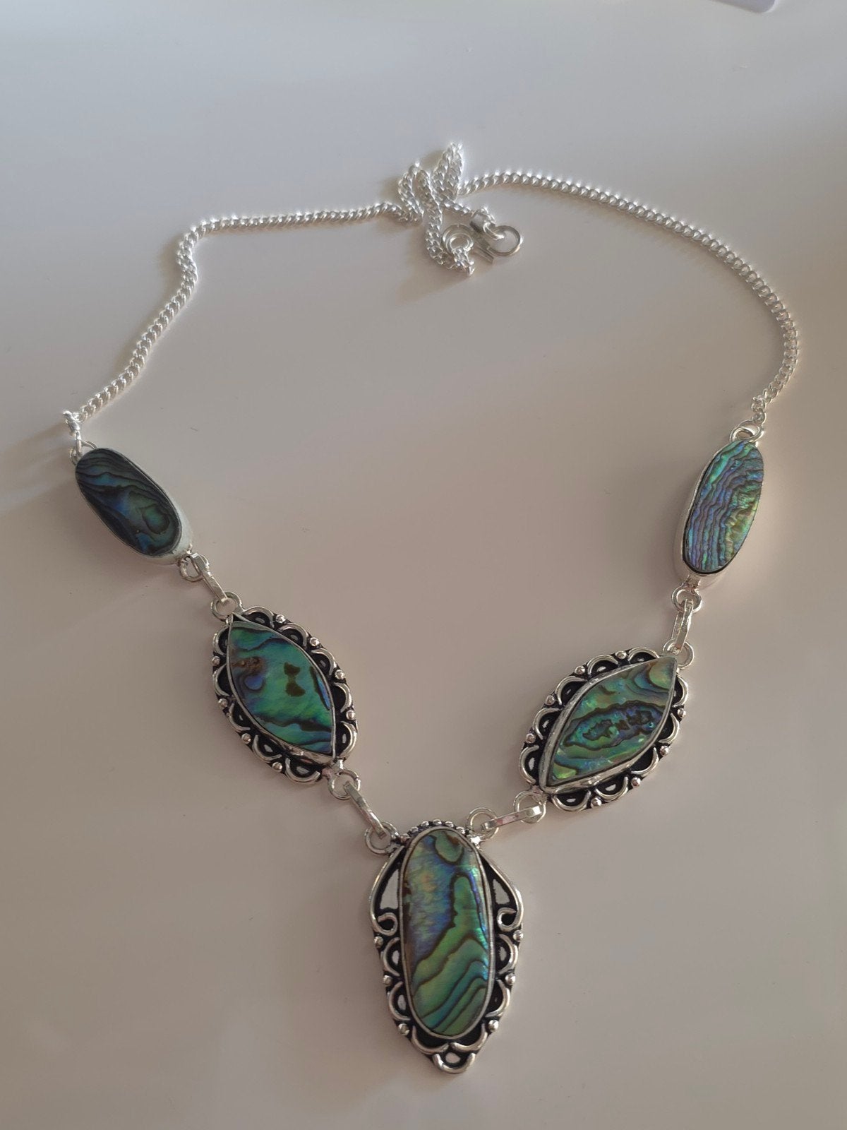 Ketting parelmoer, Overige materialen, Zwanensingel 239, Nieuw, Opallove
