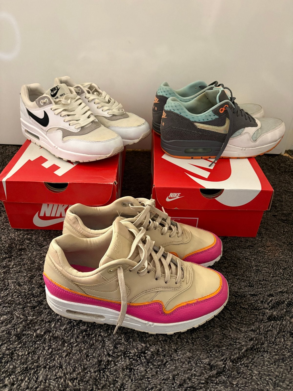 3 paar Nike Air Max 1 Special Editions - Maat 40, Ophalen of Verzenden, Gedragen, Sneakers of Gympen