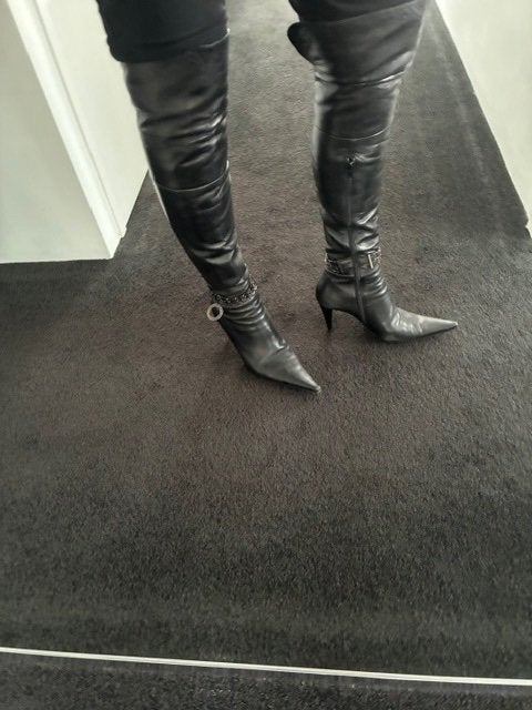 Hoge laarzen van Ballin. Zwart nappaleer., Kleding | Dames, Hoge laarzen, Zwart, Ophalen of Verzenden, Zo goed als nieuw