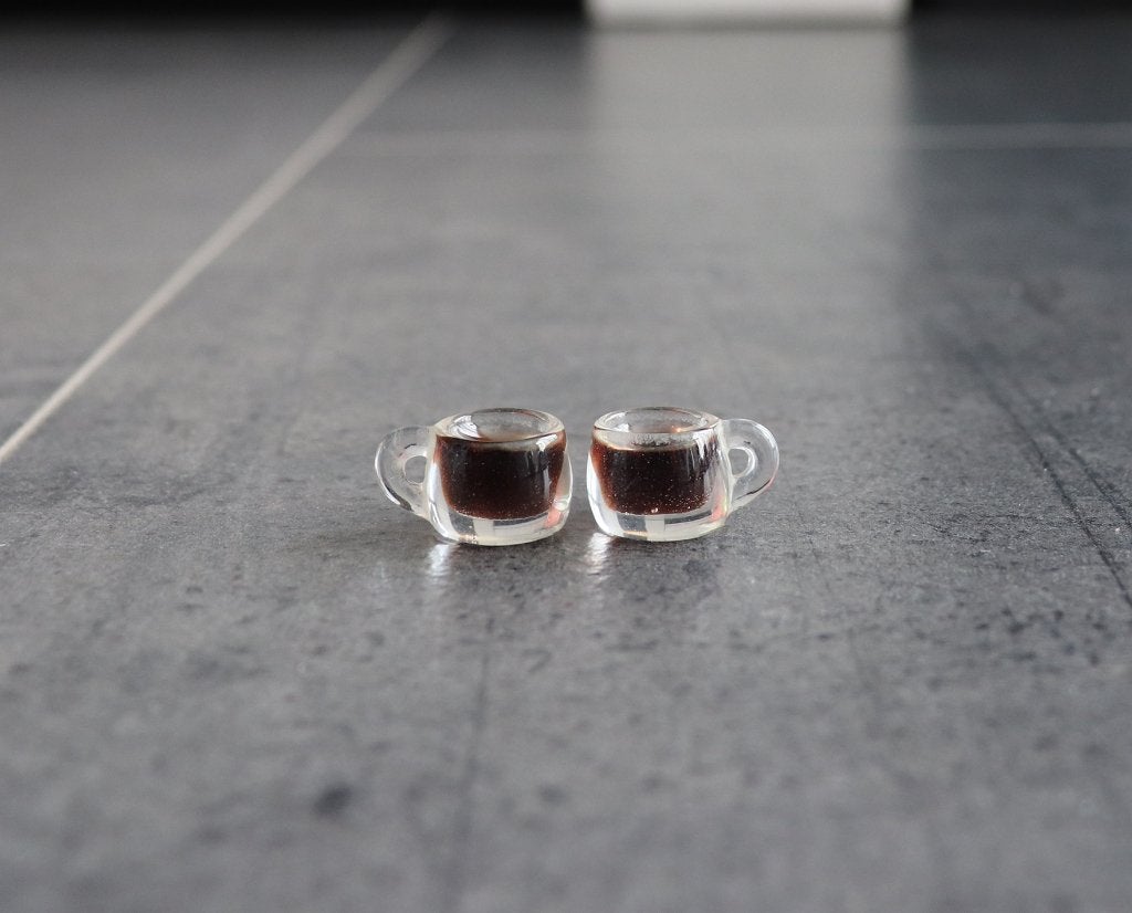 Glaasjes glas warme beker koffie miniatuur nieuw 1:12 - 2st, Ophalen of Verzenden, Nieuw, Decoratie