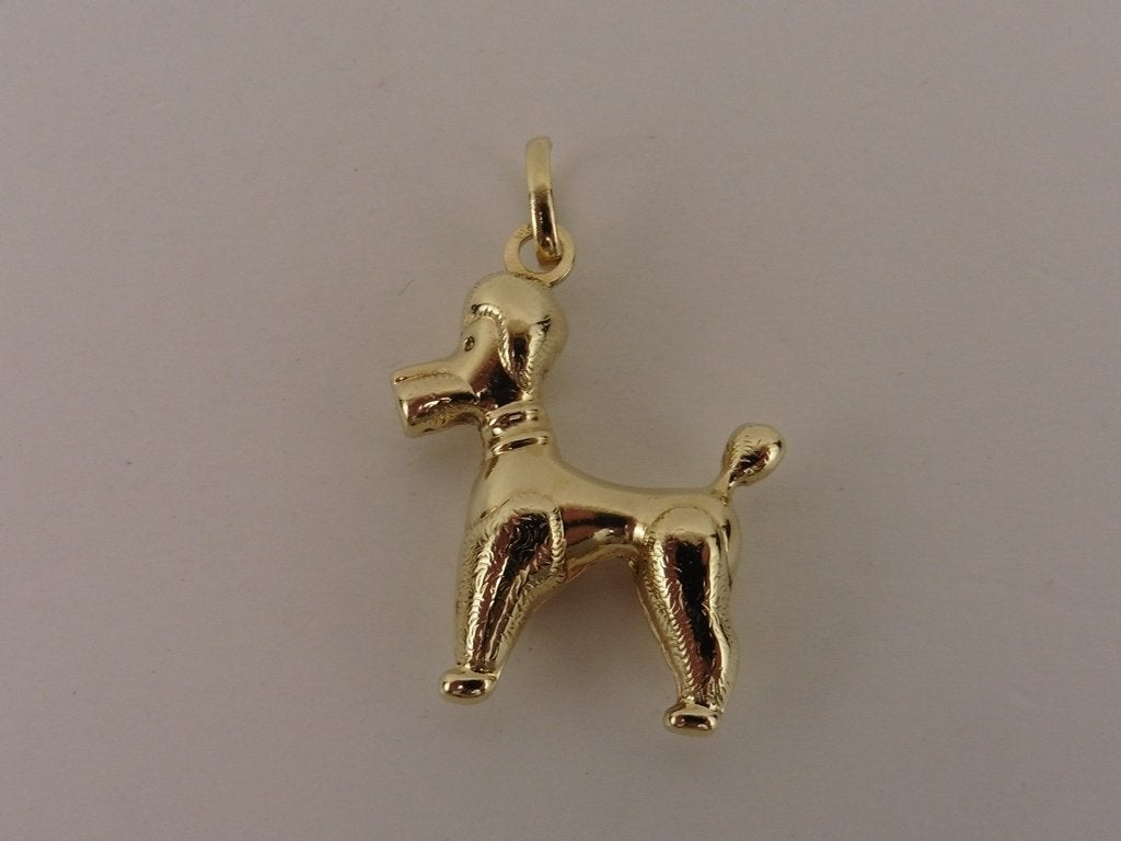 Gouden hanger poedel                                    G102, Gebruikt, ., Ophalen of Verzenden, .