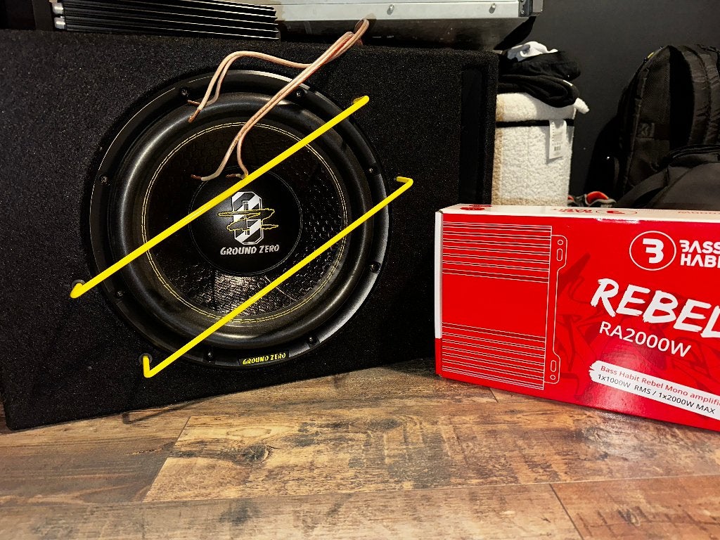 Ground Zero GZIB 12SPL Subwoofer | BASS HABIT RA2000W Amp, Ophalen, Zo goed als nieuw