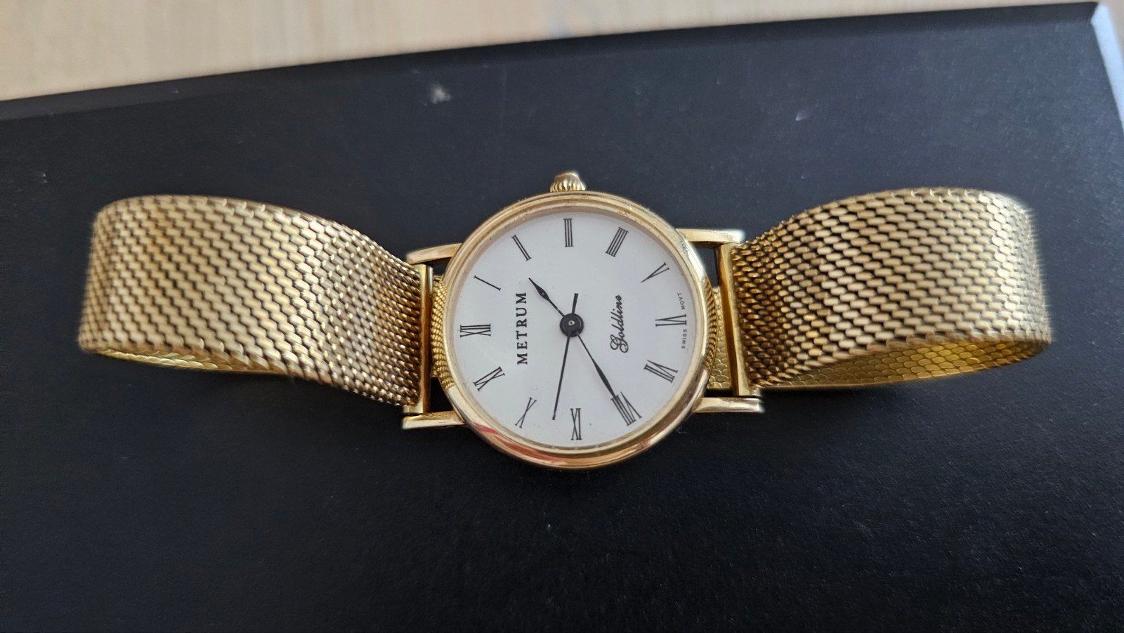 14K gouden dames polshorloge Metrum Goldline 33,3 gram LEES, Gebruikt, Polshorloge, Goud, Goud
