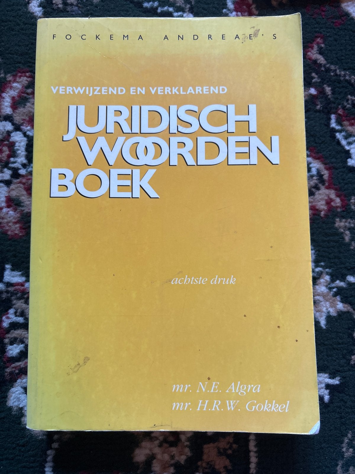 Juridisch Woordenboek - Fockema Andreae's (achtste druk), Ophalen of Verzenden, Gelezen, Overige uitgevers, Nederlands