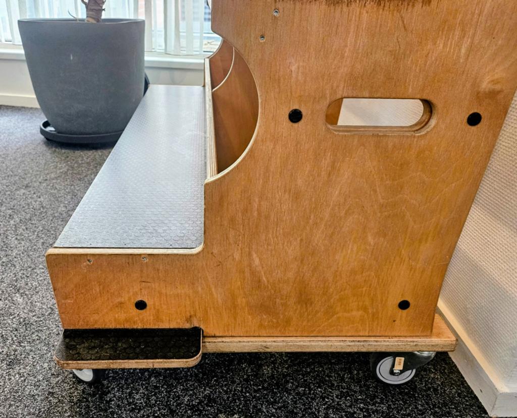 Houten bank verrijdbaar, Ophalen, Gebruikt, Tweepersoons, Minder dan 150 cm