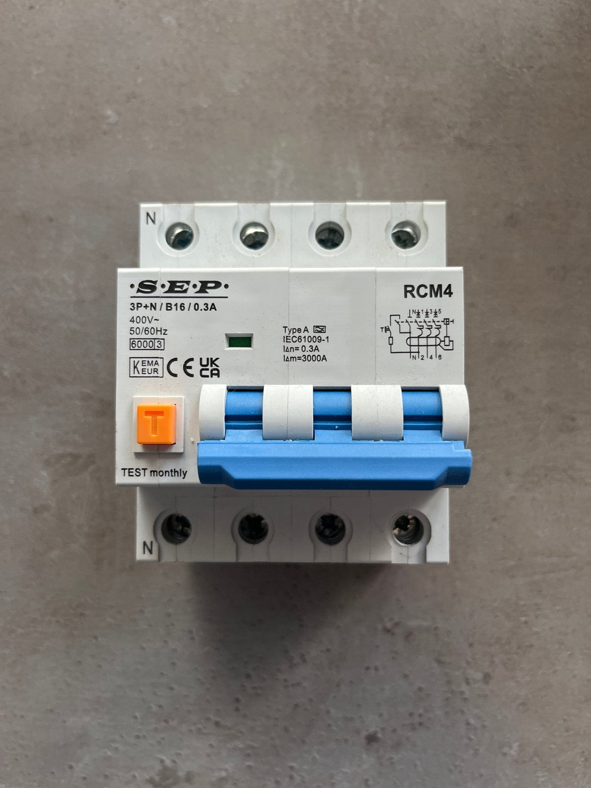 Aardlekautomaat SEP 3P+N B16 0.3A RCM4, Ophalen of Verzenden, Nieuw, Schakelaar