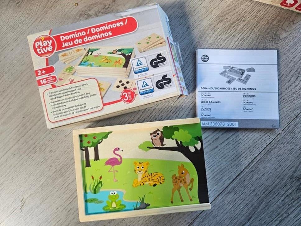 Nieuw Playtive Dominoes: Dieren & Cijfers Houten Spel, Ophalen of Verzenden, Nieuw, Overige typen