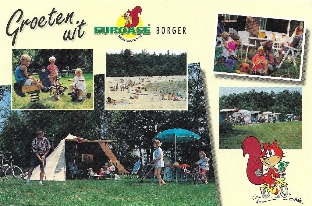 Ansichtkaart  	Borger	Euroase	5-luik, Verzenden, 1980 tot heden, Gelopen, Drenthe