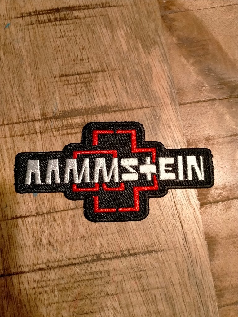 Rammstein rock muziek logo patch embleem kleding band nr. 3, Verzenden, Nieuw, Kleding