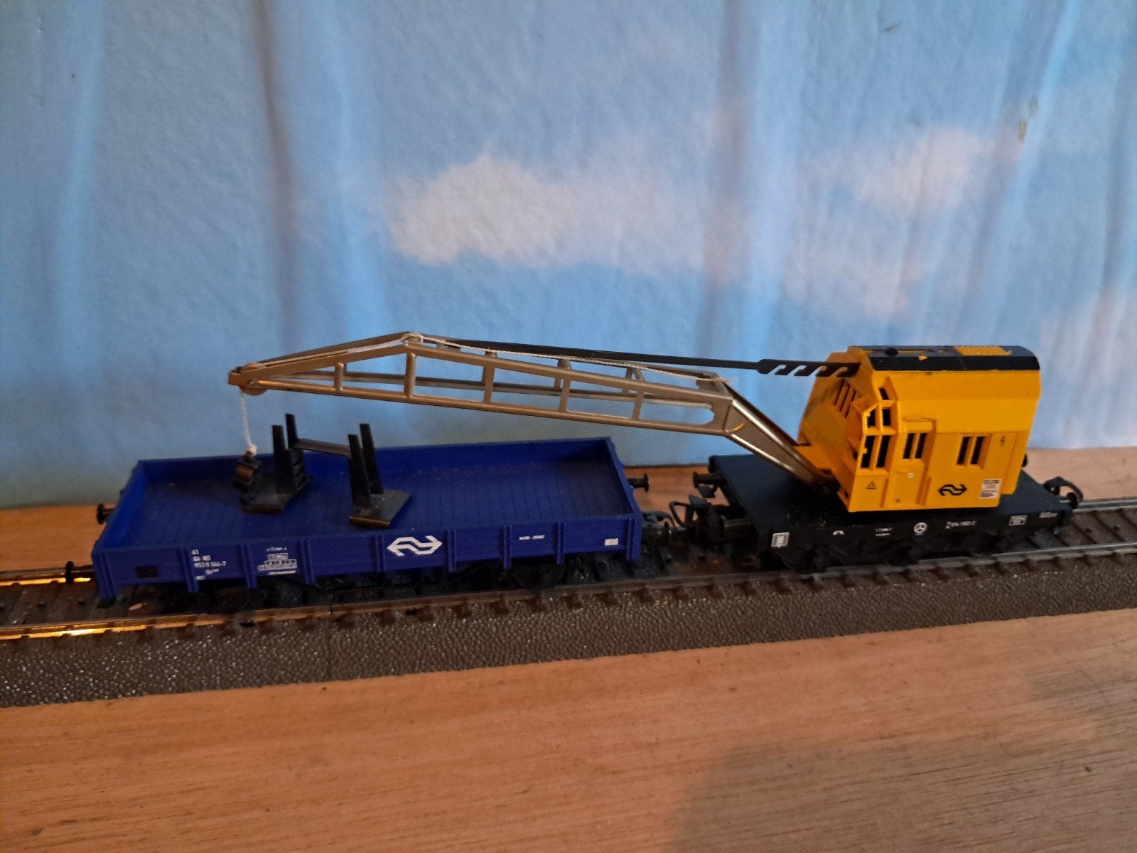 MARKLIN 4671 KRUPP KRAAN EN WAGEN NS, Hobby en Vrije tijd, Modeltreinen | H0, Wisselstroom, Wagon, Ophalen of Verzenden, Märklin