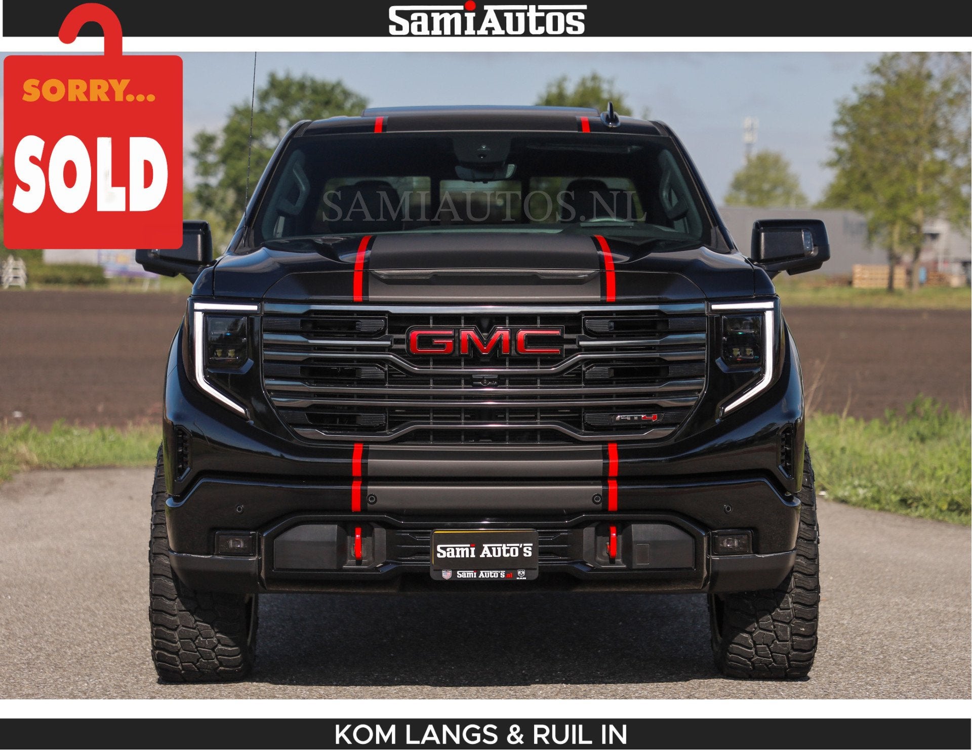 GMC Sierra AT4 6.2 V8 4X4 | VIRTUAL COCKPIT | LPG | HUD | BO, Automaat, Gebruikt, Met garantie (alle), Leder