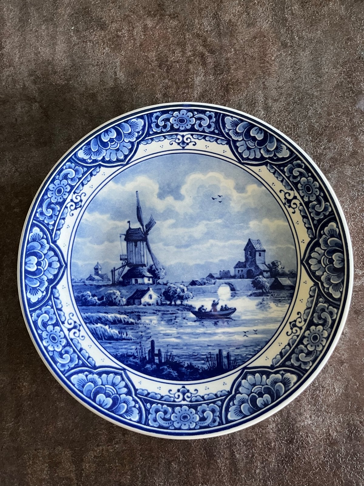 Royal Delft Wandbord - Molenlandschap, Ophalen of Verzenden