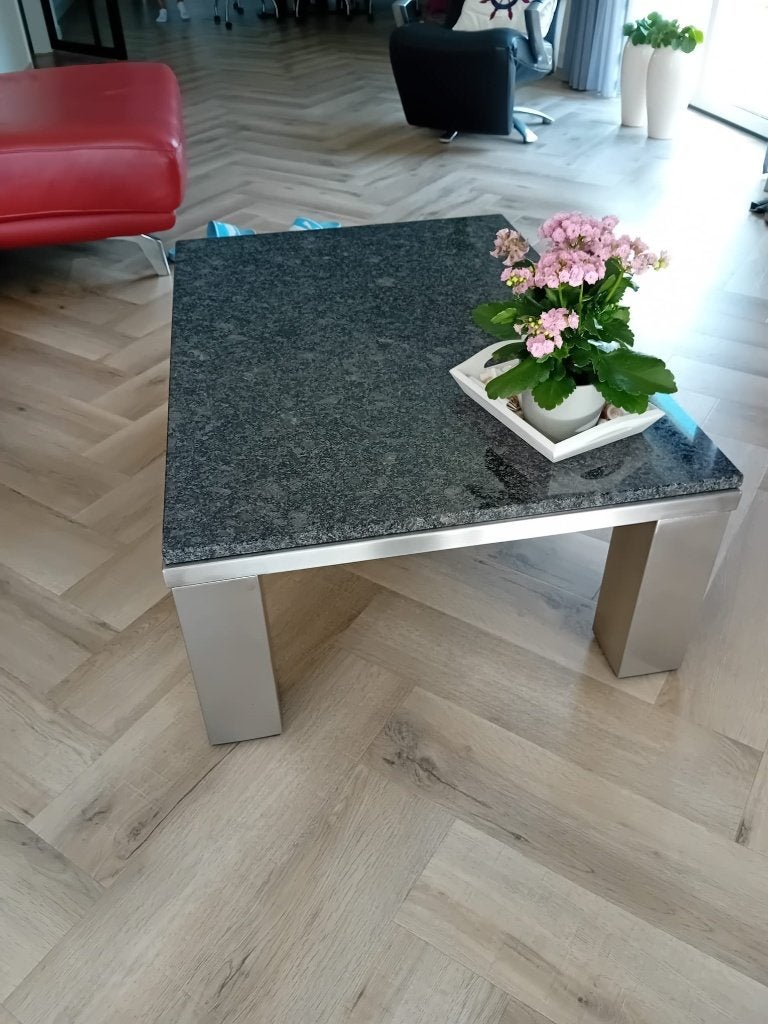 tafeltje met marmerblad zeer modern, Ophalen, Zo goed als nieuw, 75 cm of meer, Modern
