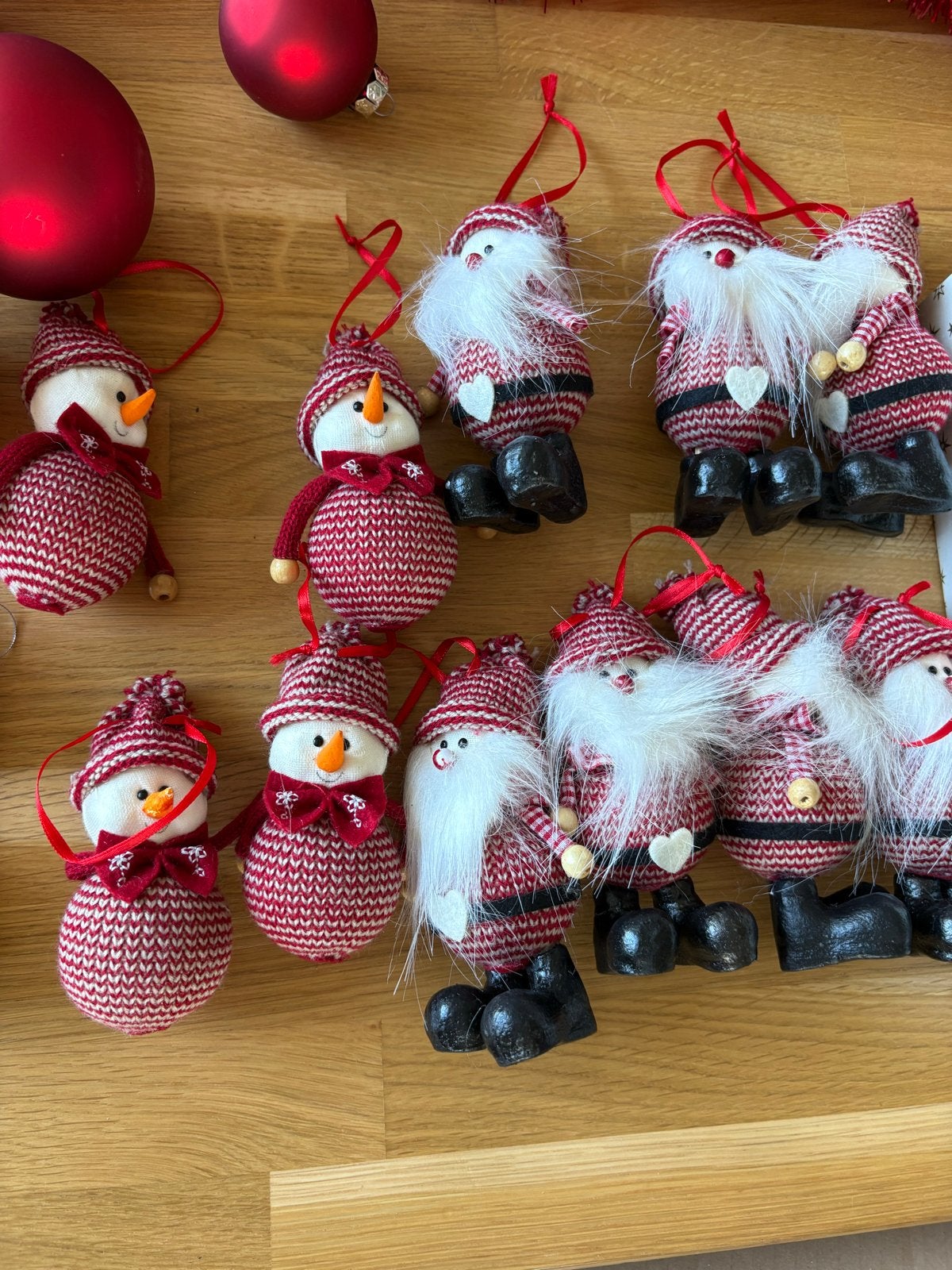 Kerst ornamenten en kerstballen pakket rood, Ophalen of Verzenden, Zo goed als nieuw