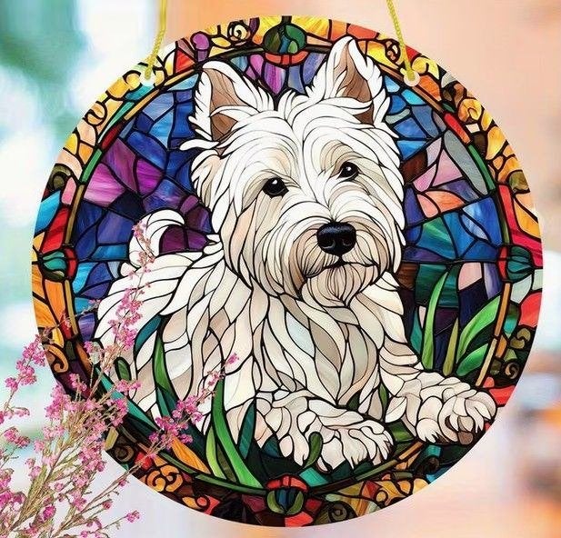 Raamhanger west highland terrier ( extra kleurrijk ), Meerkleurig, Nieuw, Ophalen of Verzenden, Kunststof