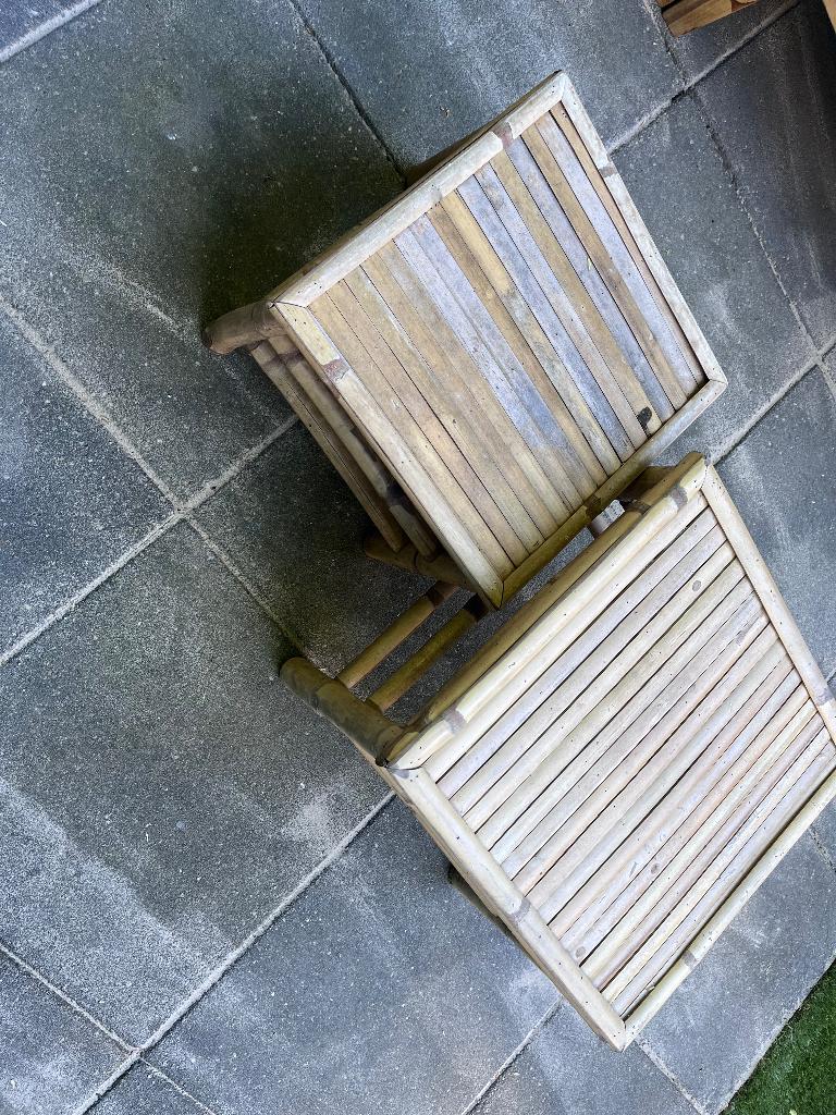 Bijzettafeltjes buiten, Ophalen, Minder dan 55 cm, Gebruikt, Vierkant