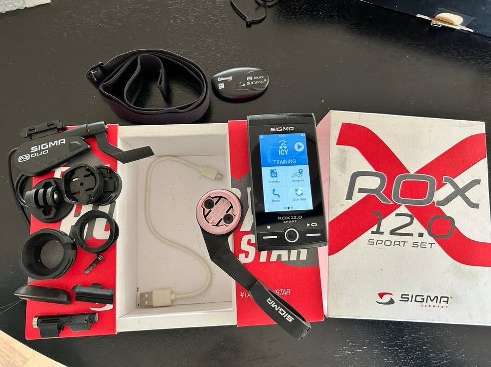 Sigma ROX 12.0 Sport Set GPS fietscomputer, Ophalen of Verzenden, Draadloos, Zo goed als nieuw