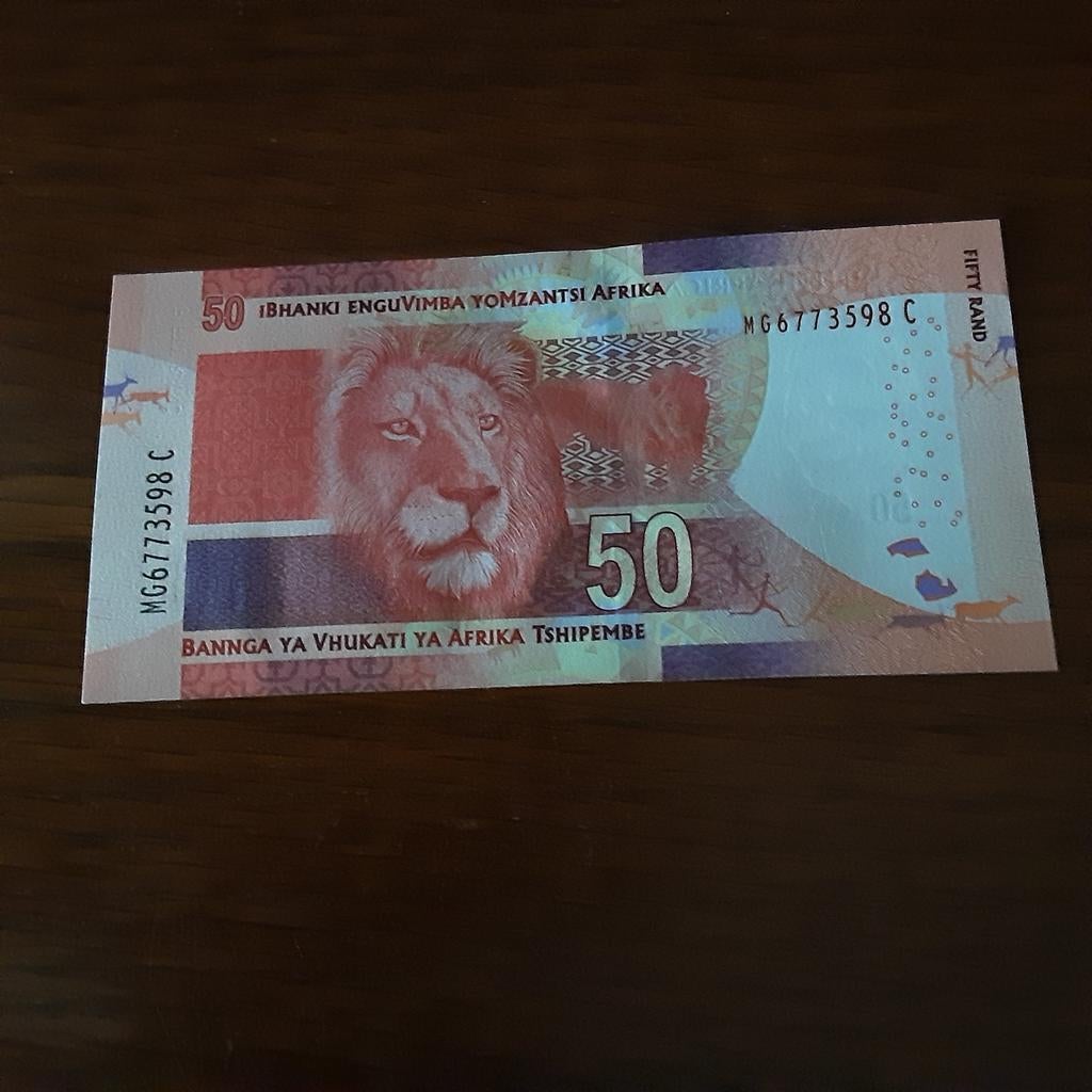 50 Rand Zuid-Afrika Uncirculated nooit gebruikt, Ophalen of Verzenden, Zuid-Afrika