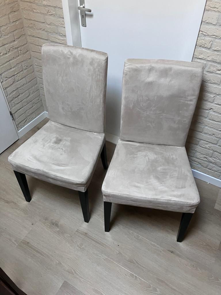 Twee IKEA HENRIKSDAL eetkamerstoelen - beige, Huis en Inrichting, Ophalen, Gebruikt, Twee, Overige kleuren