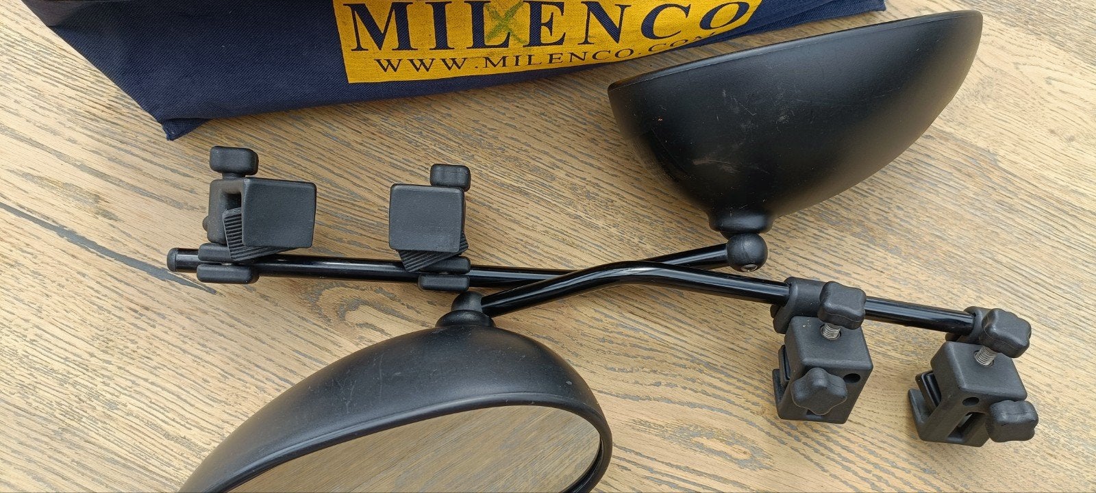 Milenco caravan spiegels vlak glas, Caravans en Kamperen, Ophalen, Gebruikt