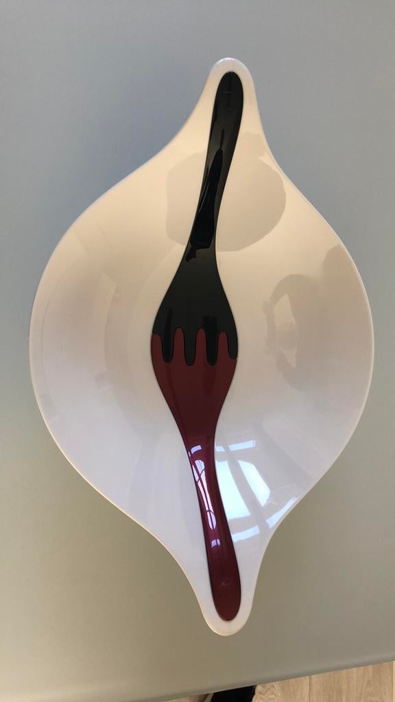 Koziol leaf saladeschaal met passend bestek, Ophalen of Verzenden, Zo goed als nieuw
