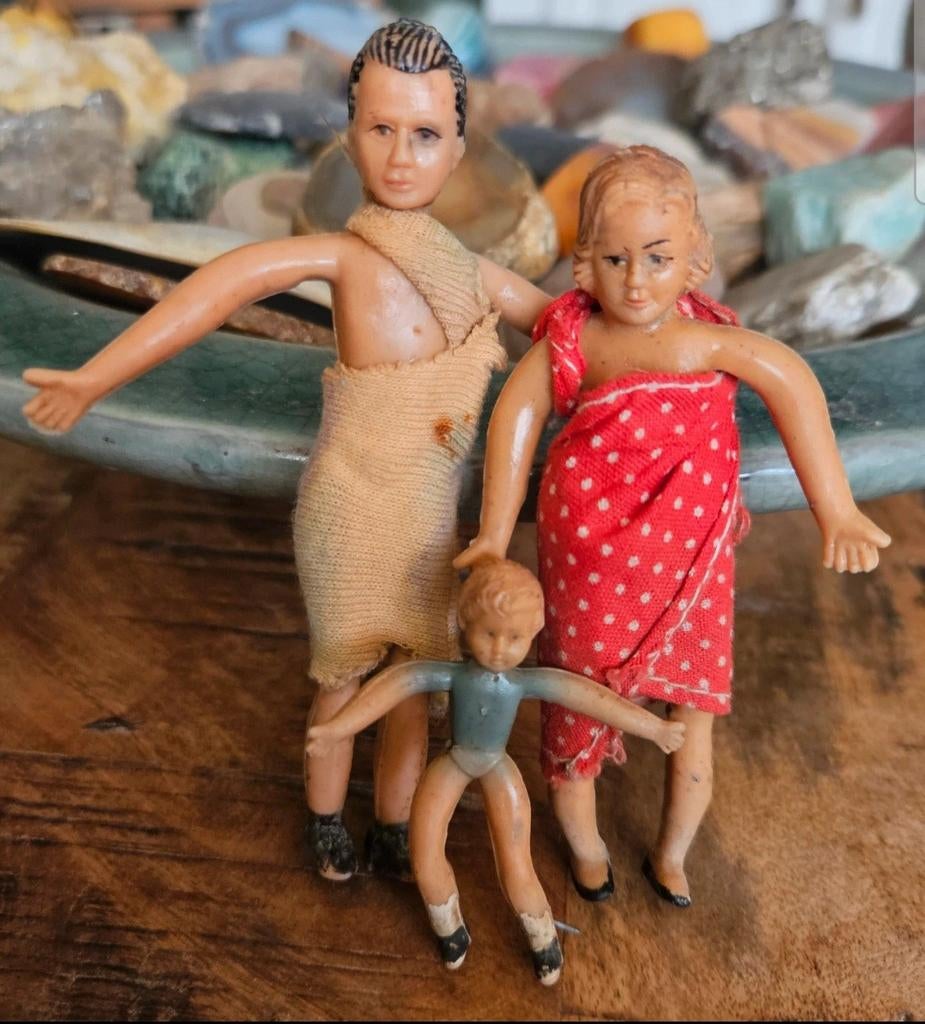 Vintage Poppenhuis popjes, Ophalen of Verzenden