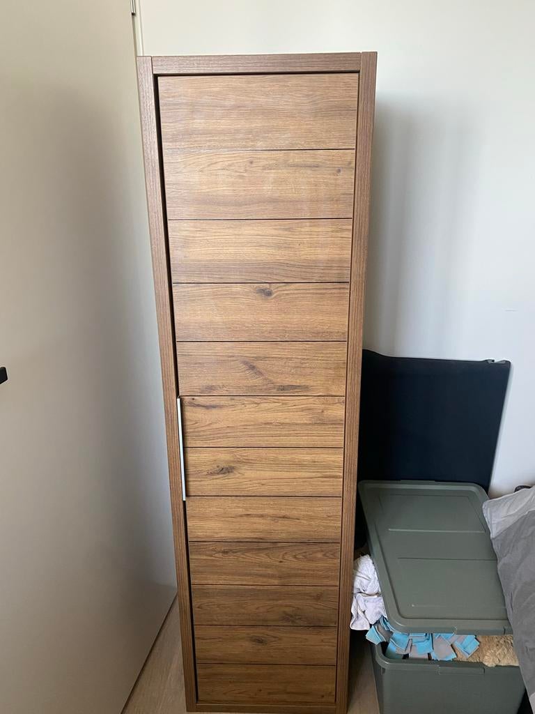 Allibert Hoge Badkamerkast Eik, Huis en Inrichting, Ophalen, (Half)hoge kast, Minder dan 50 cm, Gebruikt