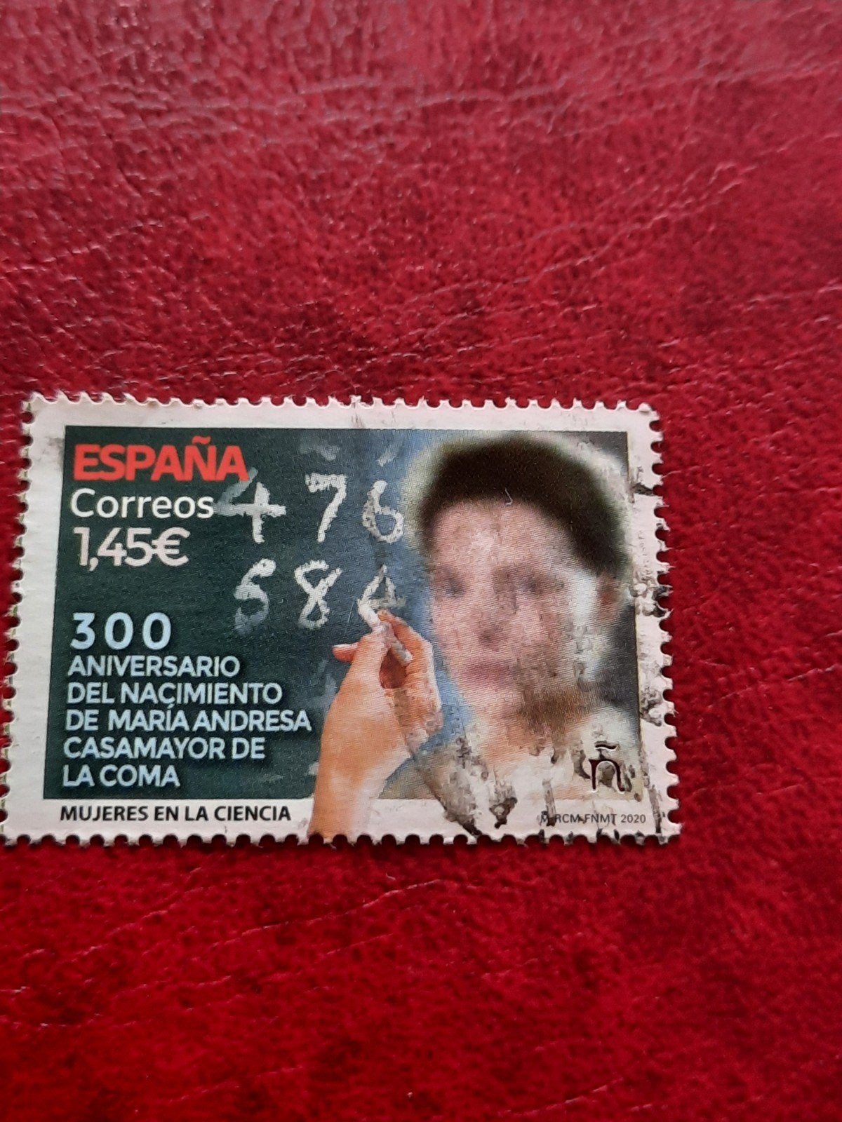 Gestempelde Spaanse postzegel Maria Andresa Casamayor, Verzenden, Gestempeld