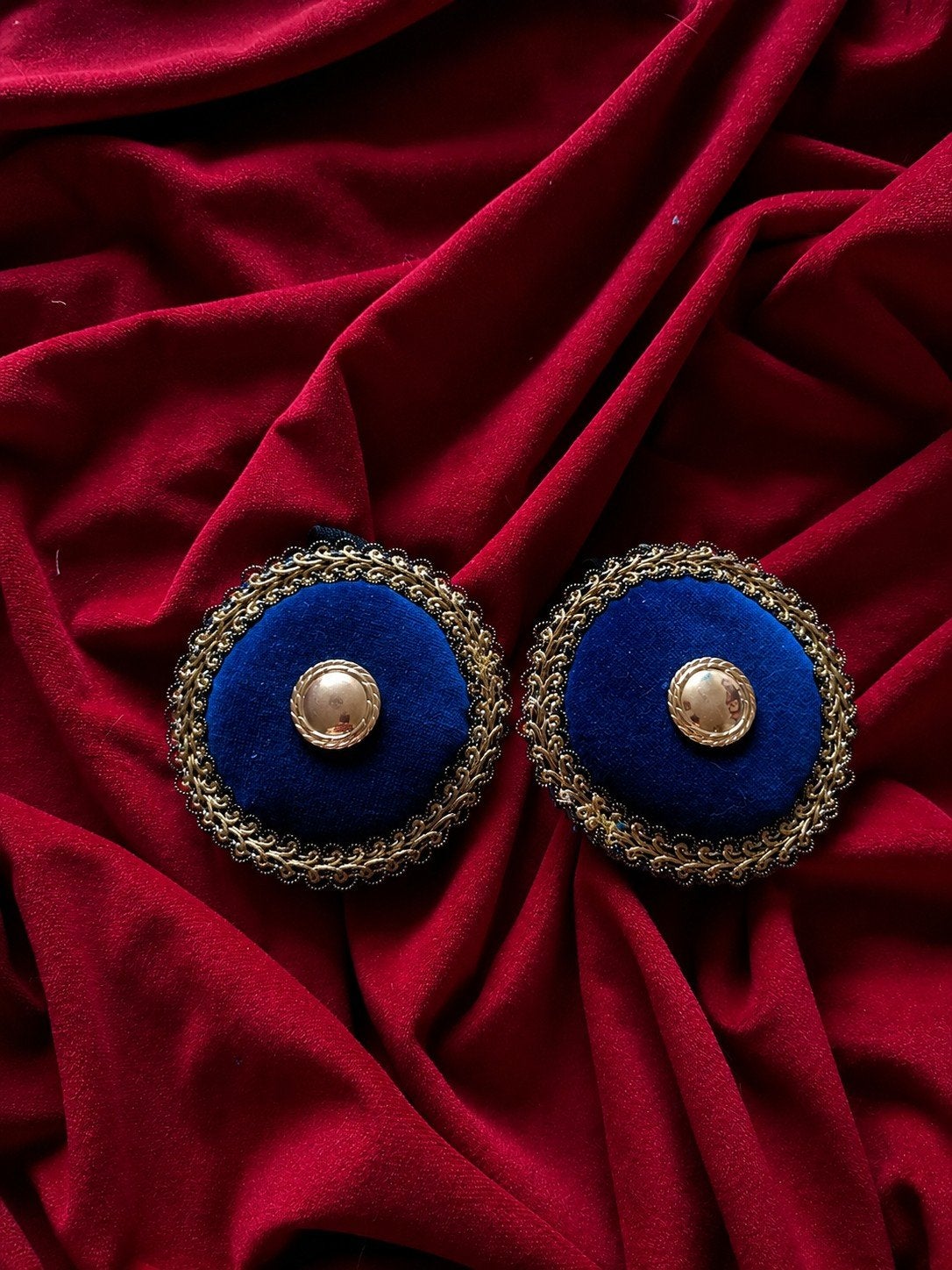 Pieten schoengespen blauw - Sinterklaas accessoires, Ophalen of Verzenden, Zo goed als nieuw